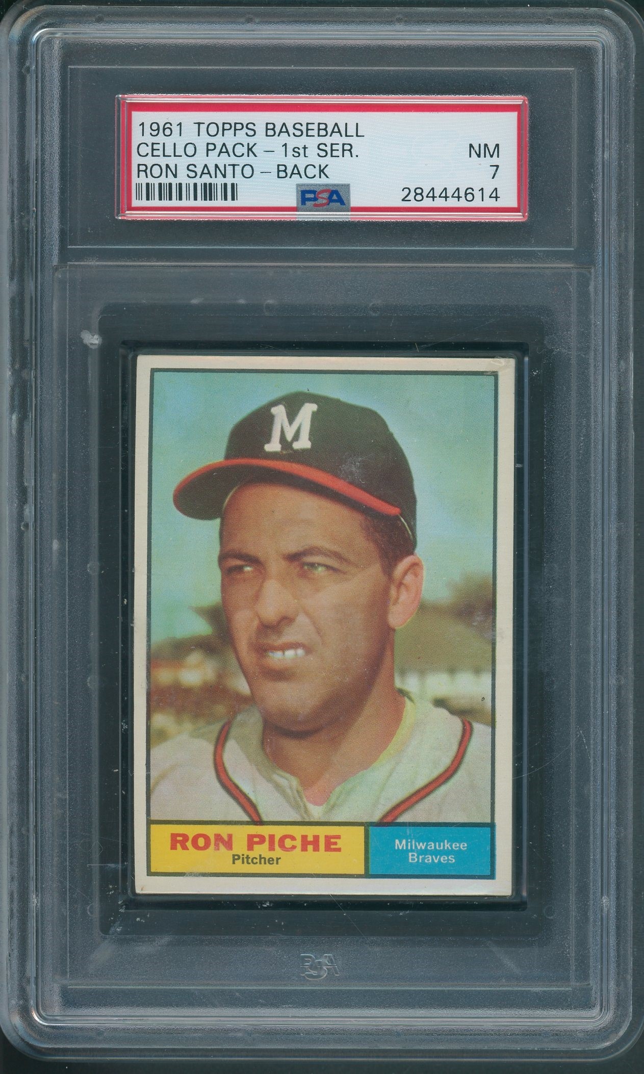 Ron Santo Rookie 1961 Topps Baseball Card original Issue as 